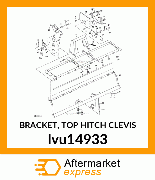 BRACKET, TOP HITCH CLEVIS lvu14933