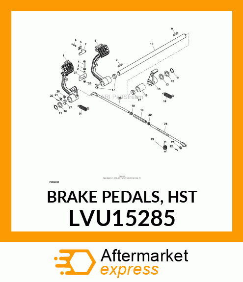 BRAKE PEDALS, HST LVU15285