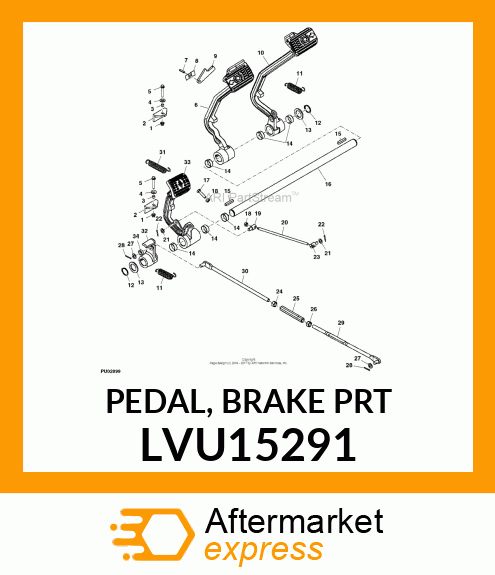 PEDAL, BRAKE PRT LVU15291