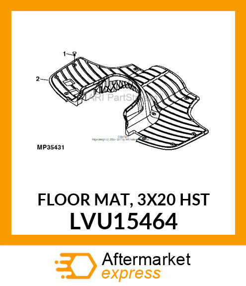 FLOOR MAT, 3X20 HST LVU15464