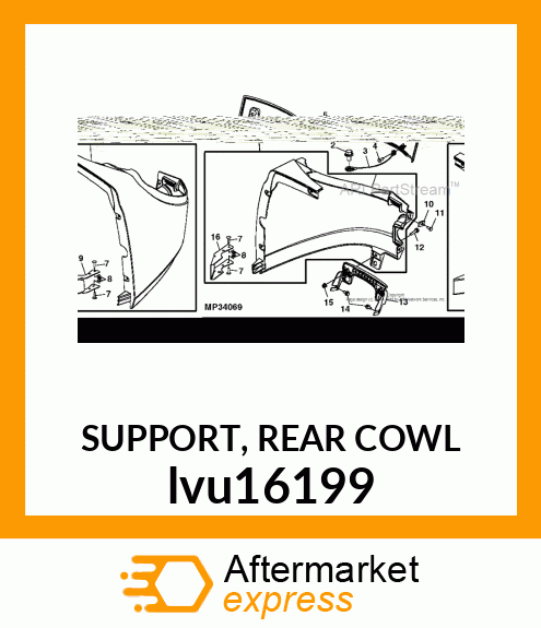 SUPPORT, REAR COWL lvu16199