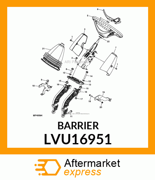 BARRIER, BARRIER, STEERING WHEEL CO LVU16951