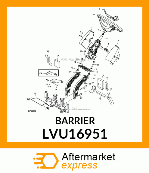 BARRIER, BARRIER, STEERING WHEEL CO LVU16951