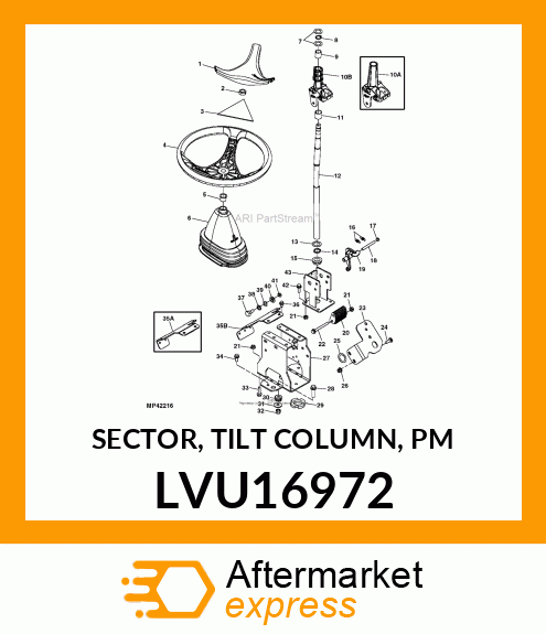 SECTOR, TILT COLUMN, PM LVU16972