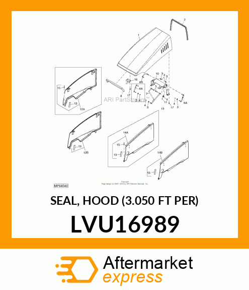 SEAL, HOOD (3.050 FT PER) LVU16989