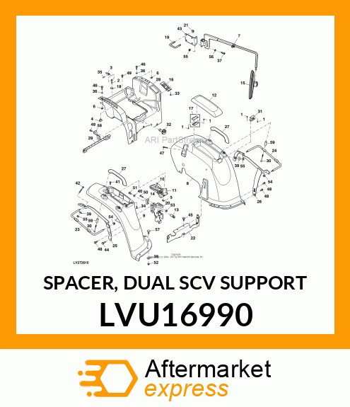 SPACER, DUAL SCV SUPPORT LVU16990