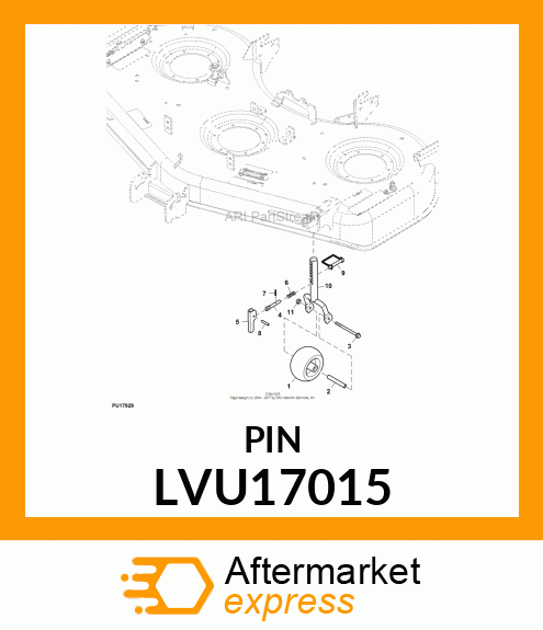 PIN, PIN, CASTER ADJUSTMENT LVU17015