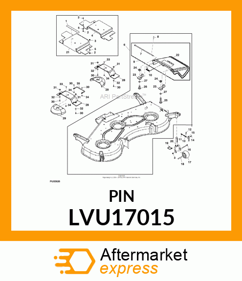 PIN, PIN, CASTER ADJUSTMENT LVU17015