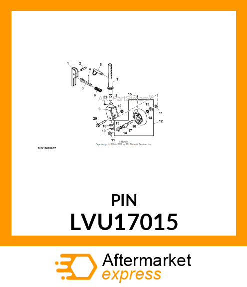 PIN, PIN, CASTER ADJUSTMENT LVU17015