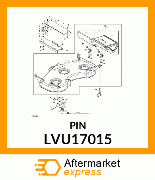 PIN, PIN, CASTER ADJUSTMENT LVU17015