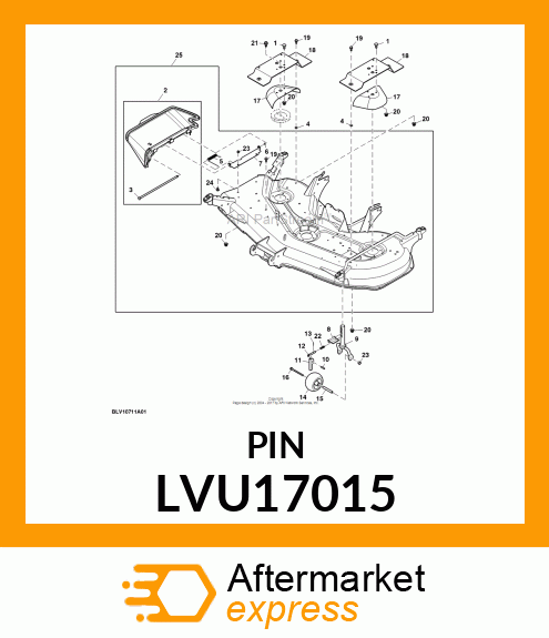 PIN, PIN, CASTER ADJUSTMENT LVU17015