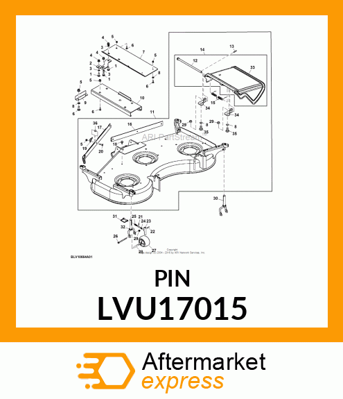 PIN, PIN, CASTER ADJUSTMENT LVU17015