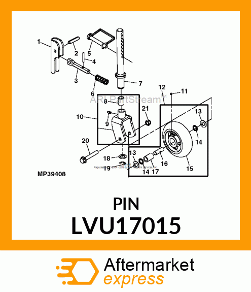 PIN, PIN, CASTER ADJUSTMENT LVU17015