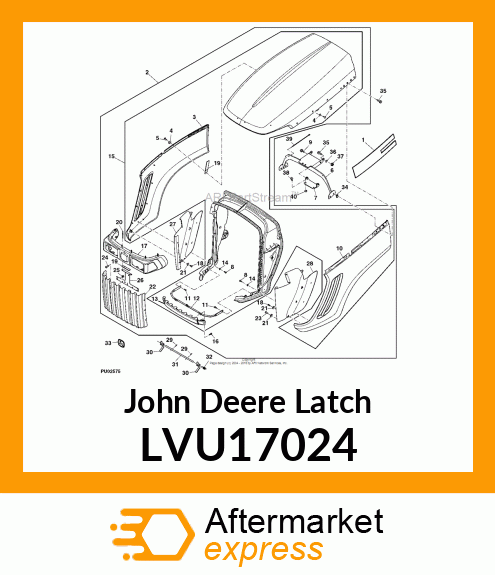 LATCH, HOOD LVU17024