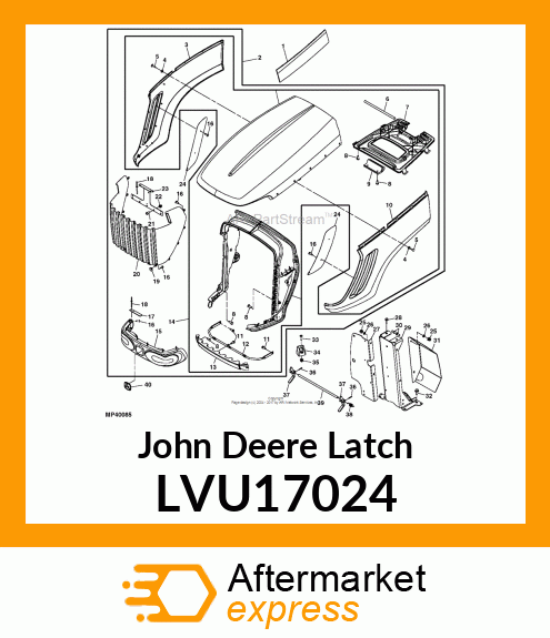 LATCH, HOOD LVU17024