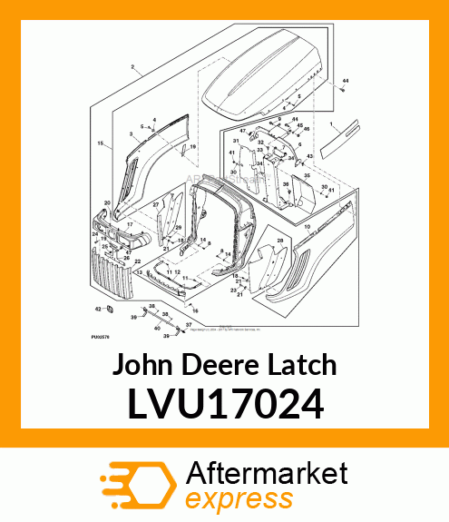 LATCH, HOOD LVU17024