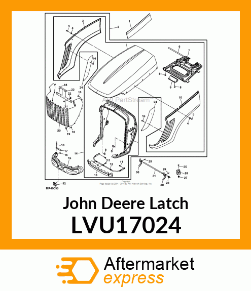 LATCH, HOOD LVU17024