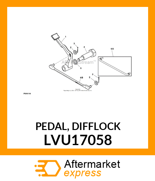 PEDAL, DIFFLOCK LVU17058