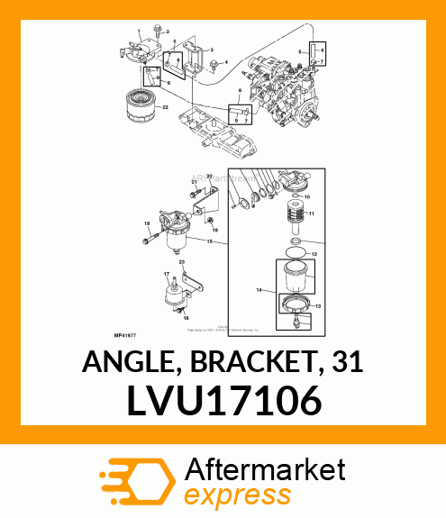 ANGLE, BRACKET, 31 LVU17106