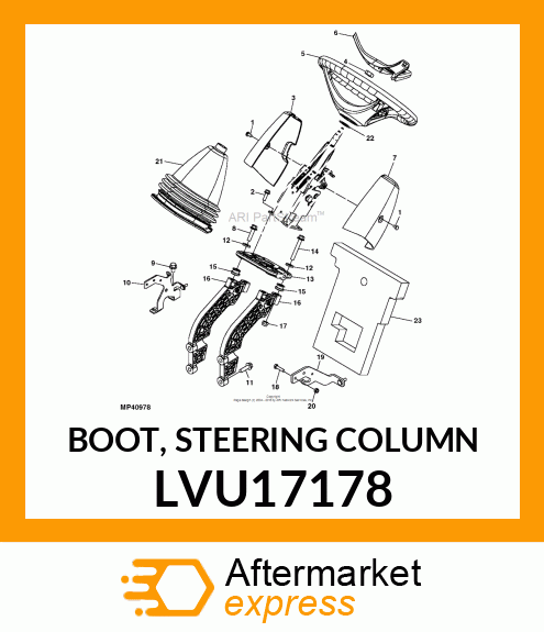 BOOT, STEERING COLUMN LVU17178