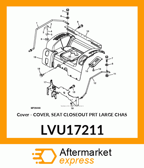 Cover - COVER, SEAT CLOSEOUT PRT LARGE CHAS LVU17211