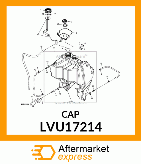 CAP, TUBE LVU17214