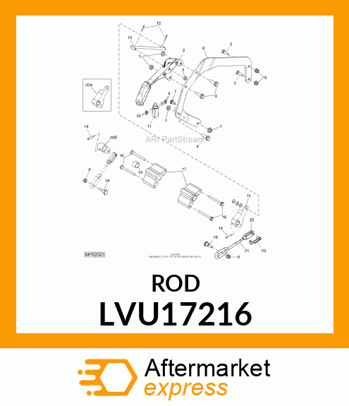 LINK, HAND BRAKE (UPPER) LVU17216