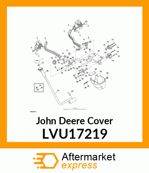 COVER, HYDROSTATIC PEDAL LVU17219