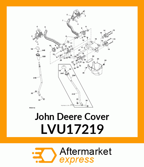 COVER, HYDROSTATIC PEDAL LVU17219