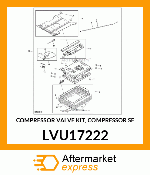 COMPRESSOR VALVE KIT, COMPRESSOR SE LVU17222