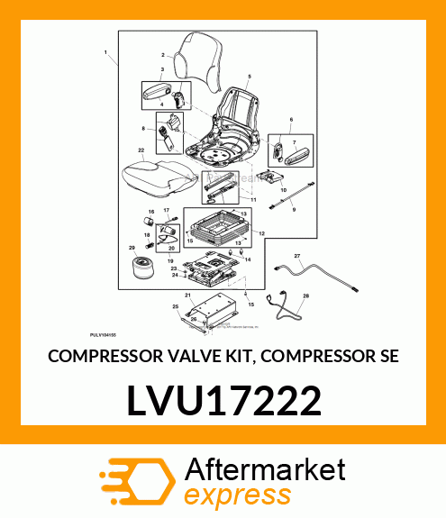 COMPRESSOR VALVE KIT, COMPRESSOR SE LVU17222