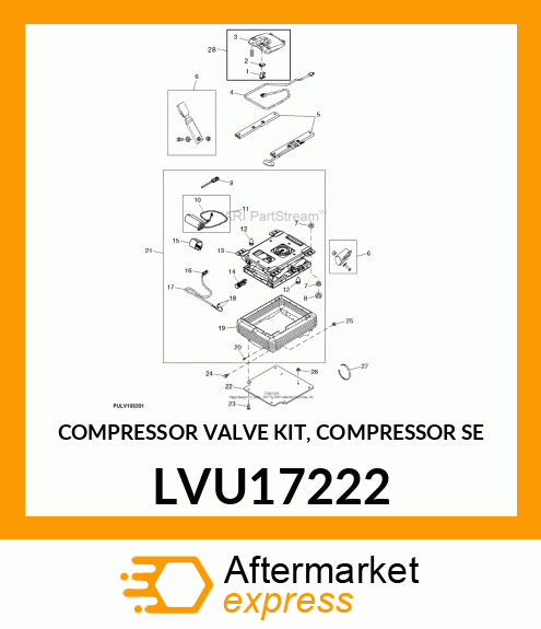 COMPRESSOR VALVE KIT, COMPRESSOR SE LVU17222