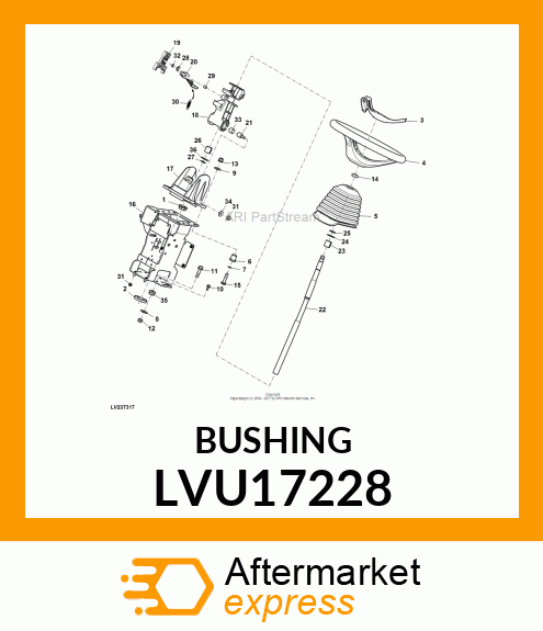 BUSHING, BEARING, 22.22 ID X 25.4 L LVU17228