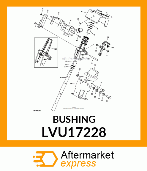 BUSHING, BEARING, 22.22 ID X 25.4 L LVU17228