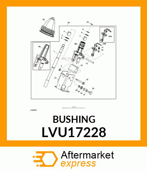 BUSHING, BEARING, 22.22 ID X 25.4 L LVU17228