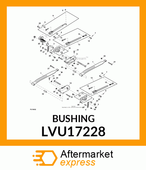 BUSHING, BEARING, 22.22 ID X 25.4 L LVU17228