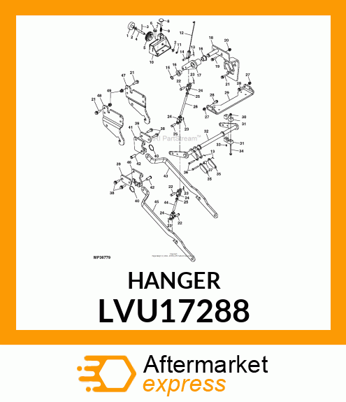 HANGER, HANGER, FRONT LIFT LVU17288