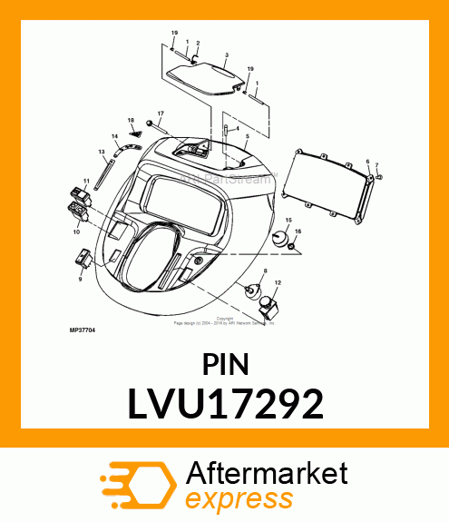 PIN, 4.76 DIA, W/ GROOVE LVU17292