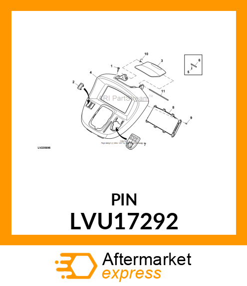 PIN, 4.76 DIA, W/ GROOVE LVU17292