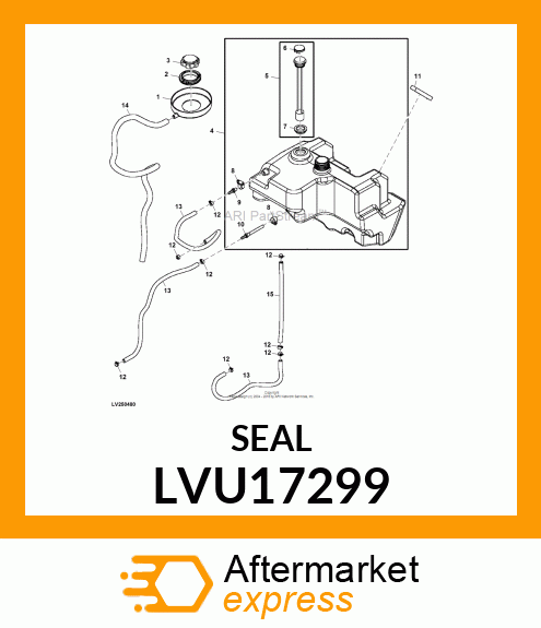 GROMMET, FUEL SPILL TRAY LVU17299