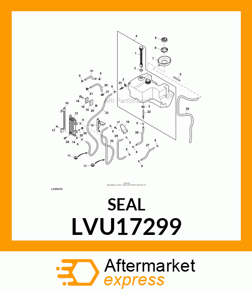 GROMMET, FUEL SPILL TRAY LVU17299