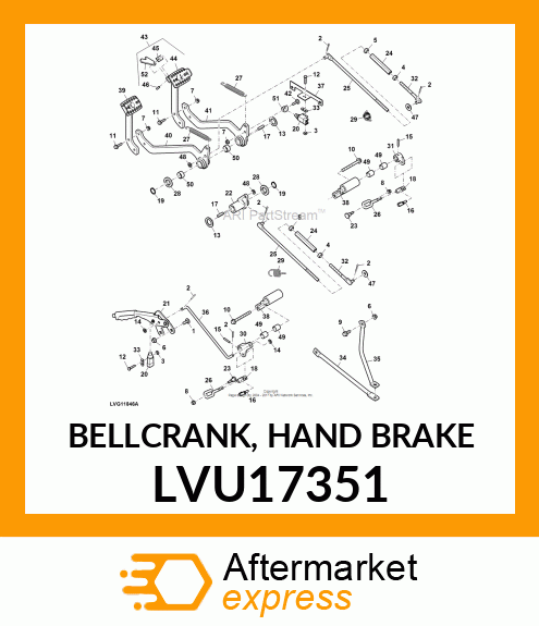 BELLCRANK, HAND BRAKE LVU17351