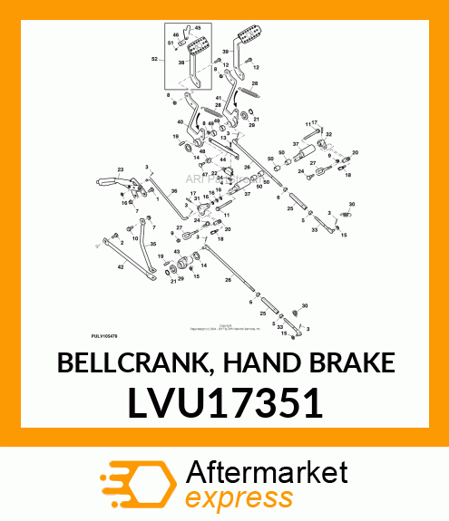 BELLCRANK, HAND BRAKE LVU17351