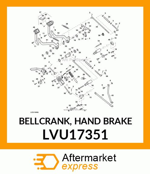 BELLCRANK, HAND BRAKE LVU17351