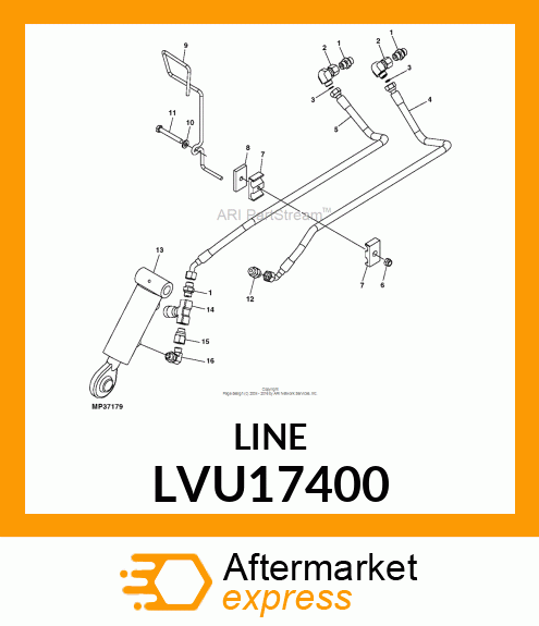 SUPPORT, HOSE LVU17400