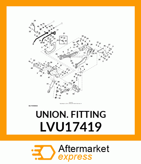 FITTING, HYDRAULIC, UNION LVU17419