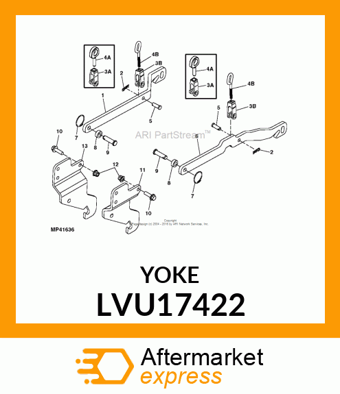 YOKE, YOKE,ADJUSTABLE LVU17422