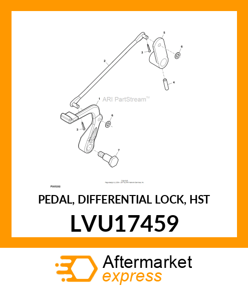 PEDAL, DIFFERENTIAL LOCK, HST LVU17459