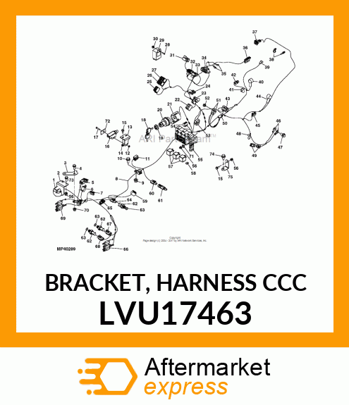 BRACKET, HARNESS CCC LVU17463