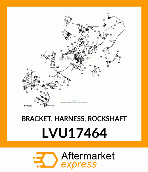 BRACKET, HARNESS, ROCKSHAFT LVU17464